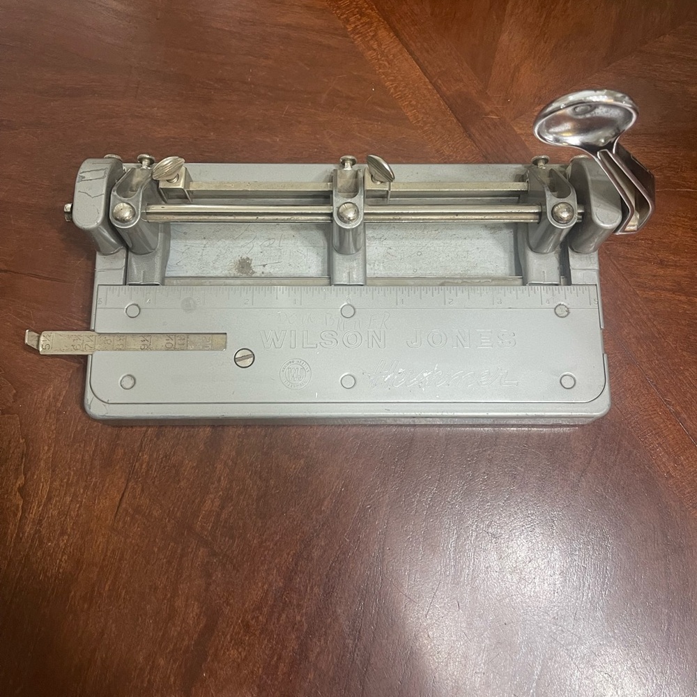 Wilson Jones Hummer Industrial 3-Hole Vtg Paper Punch